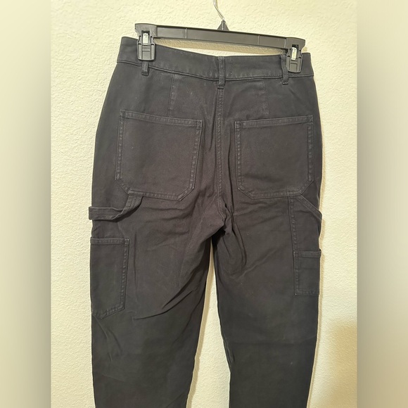 ARITZIA WILFRED FREE Black Modern Utility Pants Jeans Straight Leg EUC - Picture 5 of 7